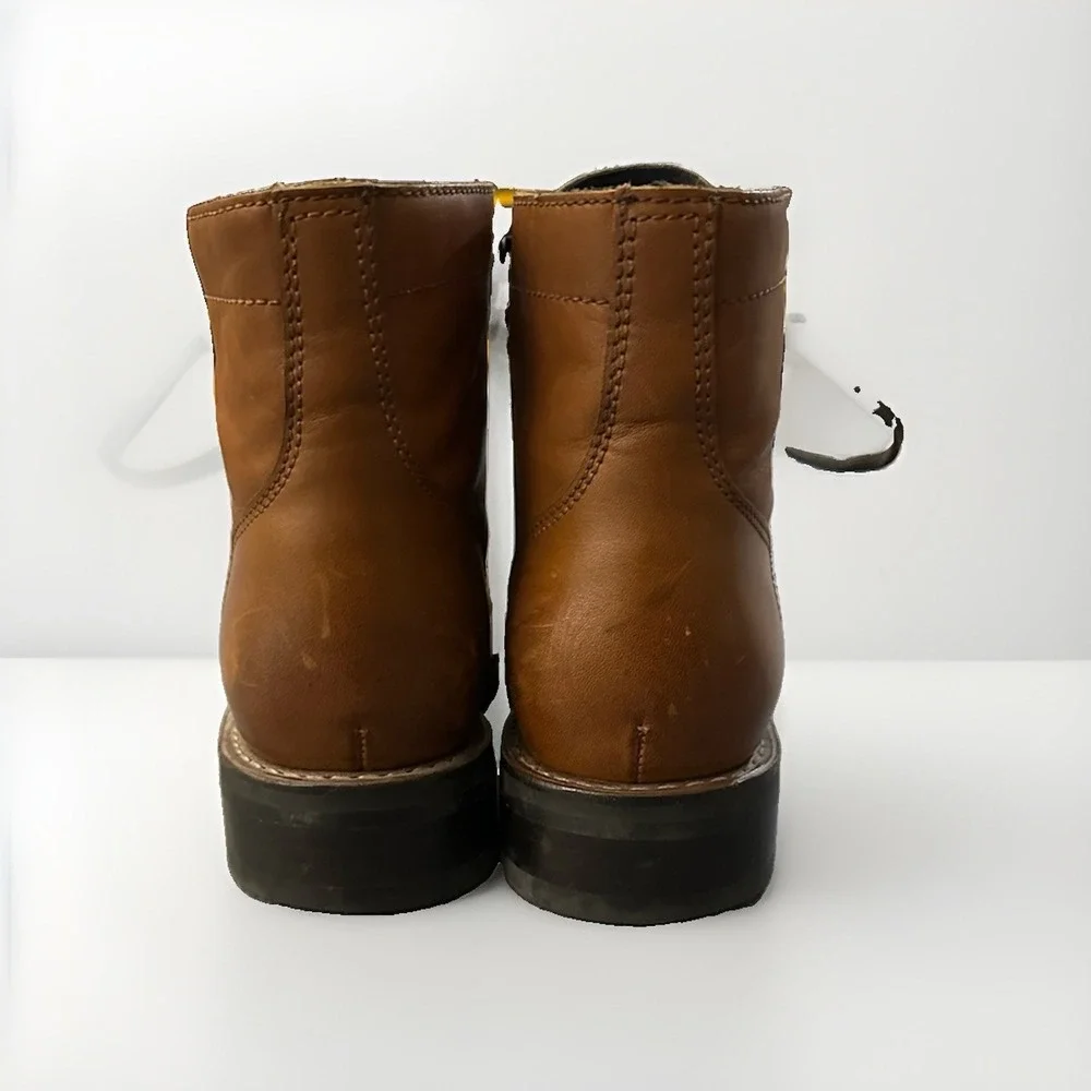 Size 10 Men's Thursday Boot Company Boots Captain Classic Brown Leather Cap Toe